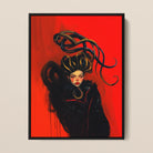 Lilith - Sapphic Witch Art Framed Canvas, Medusa-inspired Framed Artwork