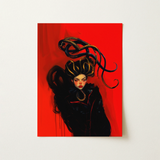 Lilith - Sapphic Witch Art Print / Canvas, 12x16’’ / 31x41cm / Unframed / no Border, Posters Prints & Visual Artwork, Toby Leon