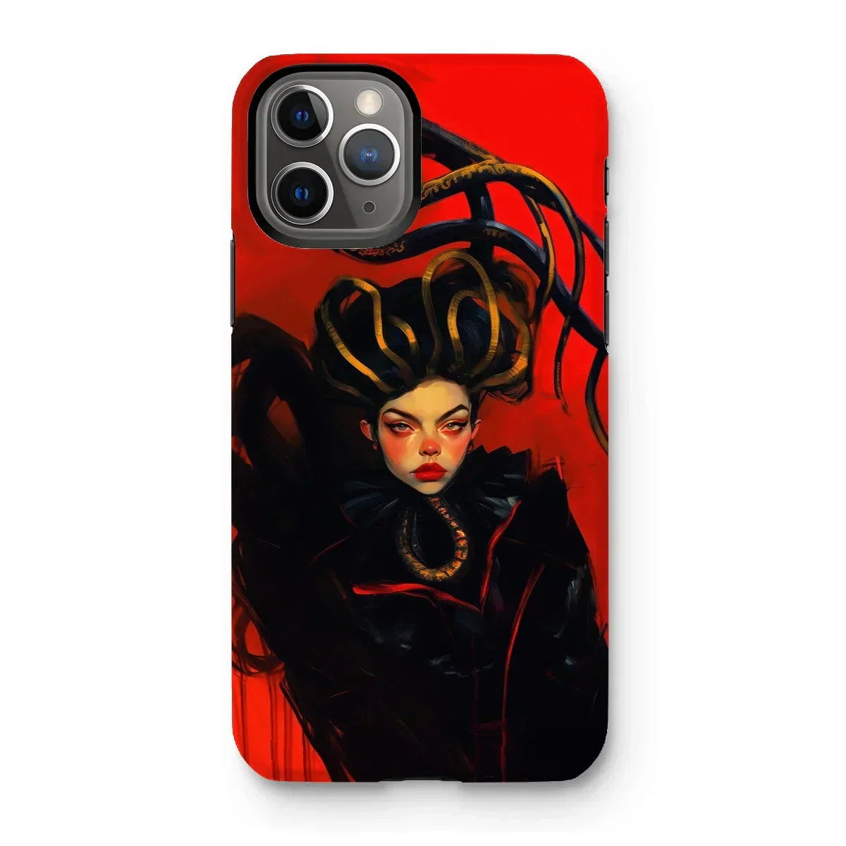 Lilith - Sapphic Witch Iphone Case, 11 Pro / Matte, Phone Case Stylized Illustration Woman Elaborate Hairstyle Red