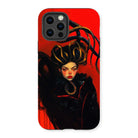 Lilith - Sapphic Witch Iphone Case, 13 Pro / Matte, Phone Case Stylized Illustration Woman Elaborate Hairstyle Red