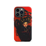 Lilith - Sapphic Witch Iphone Case, 13 Pro / Matte, Red Phone Case Dark-haired Woman Design