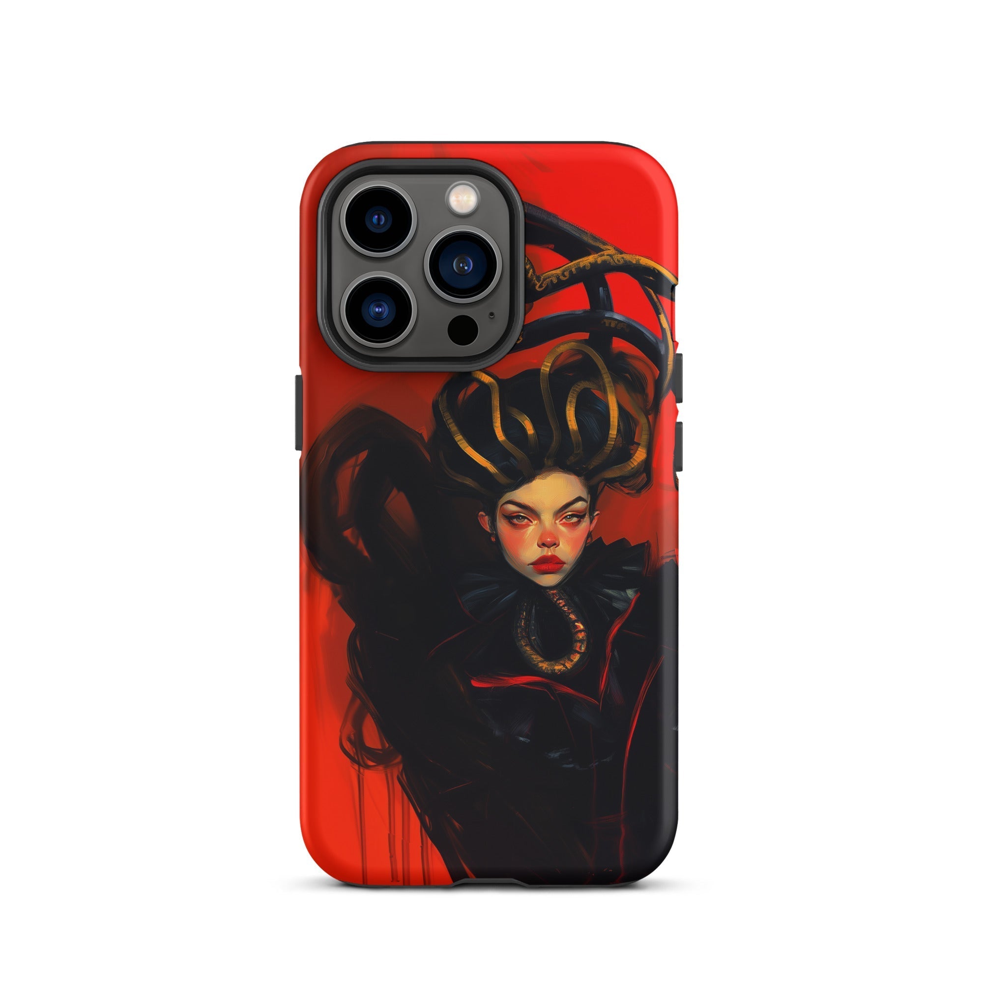 Lilith Sapphic Witch Iphone Case, 13 Pro / Matte, Red Phone Case Dark Haired Woman Design