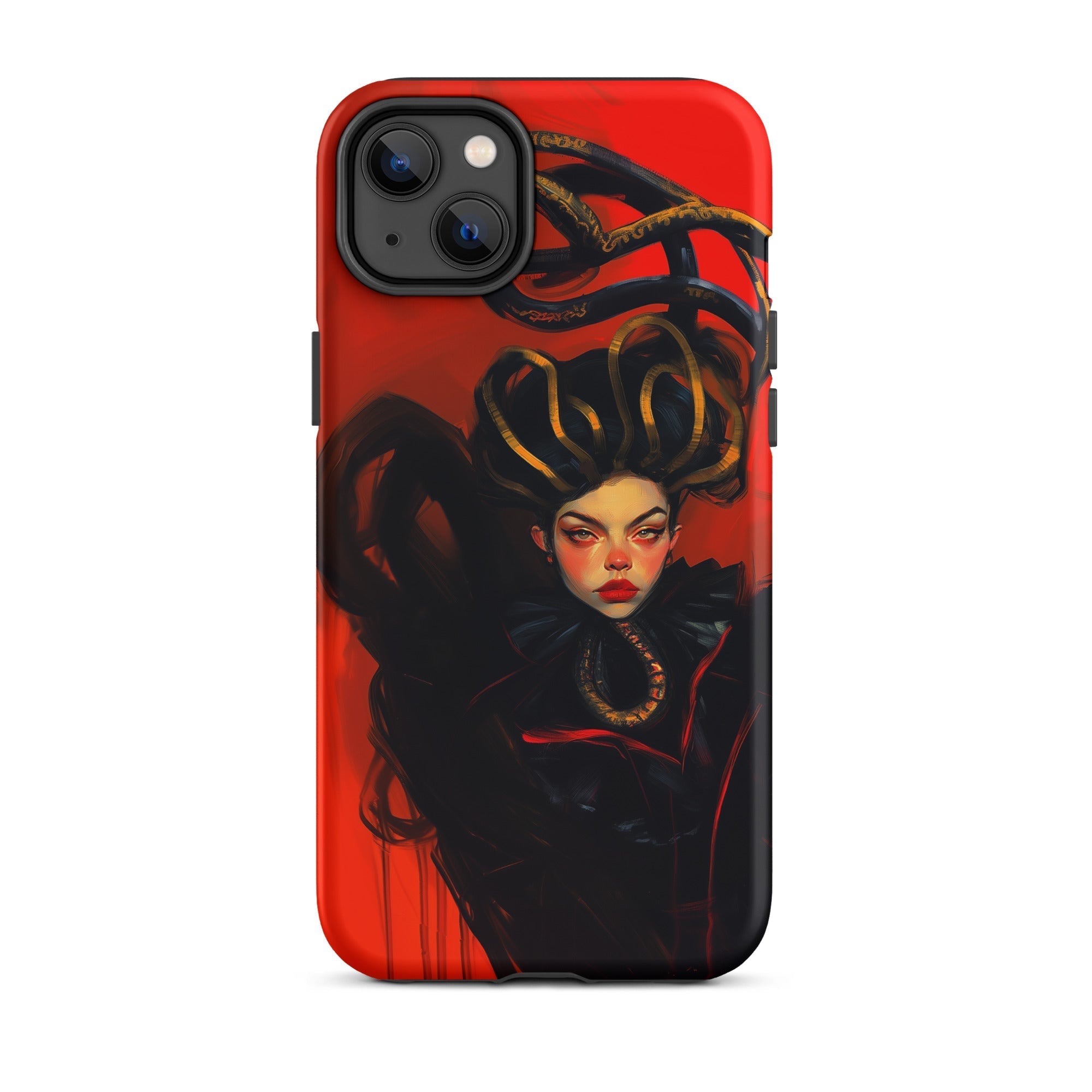 Lilith Sapphic Witch Iphone Case, 14 Plus / Matte, Red Iphone Case Medusa Artwork
