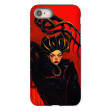 Lilith - Sapphic Witch Iphone Case, 8 / Matte, Phone Case Stylized Illustration Woman Elaborate Hairstyle Red