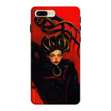 Lilith - Sapphic Witch Iphone Case, 8 Plus / Matte, Phone Case Stylized Illustration Woman Elaborate Hairstyle Red