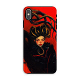 Lilith - Sapphic Witch Iphone Case, Xs Max / Matte, Phone Case Stylized Illustration Woman Elaborate Hairstyle Red