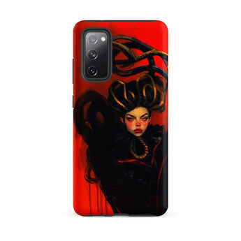 Lilith - Sapphic Witch Phone Case Samsung Galaxy S20 Fe / Matte Red Stylized Illustration Woman Dark Ornate Terrifying Queer, Iphone,