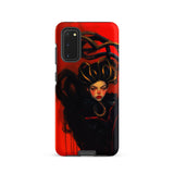 Lilith - Sapphic Witch Phone Case Samsung Galaxy S20 / Matte Red Black Stylized Illustration Woman Ornate Terrifying Queer, Iphone,