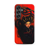 Lilith - Sapphic Witch Phone Case Samsung Galaxy S25 Plus / Matte Red Stylized Illustration Medusa Black Gold Terrifying Queer, Iphone,