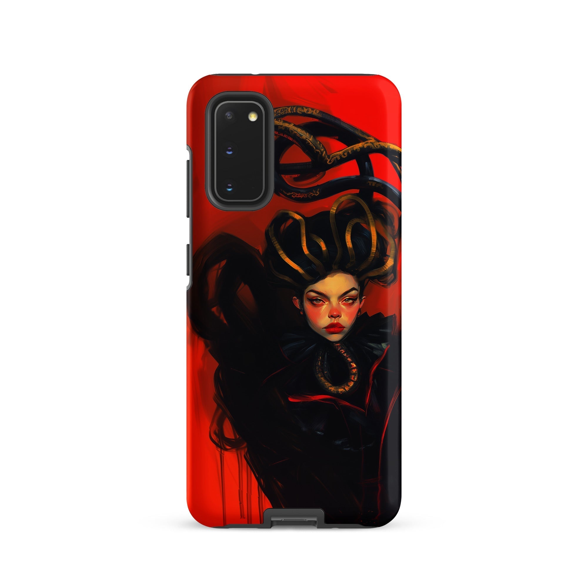 Lilith - Sapphic Witch Samsung Case, Galaxy S20 / Matte, Red Phone Case Artistic Rendition Medusa
