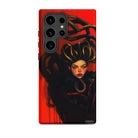 Lilith - Sapphic Witch Samsung Case, Galaxy S24 Ultra / Matte, Red Phone Case Stylized Illustration Woman Black Hair