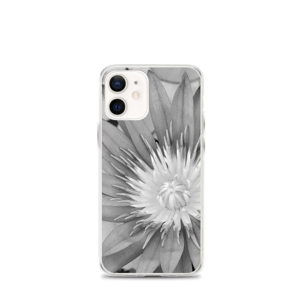 Lilliput Floral Iphone Case - Black And White - Iphone 12 Mini - Mobile Phone Cases - Aesthetic Art