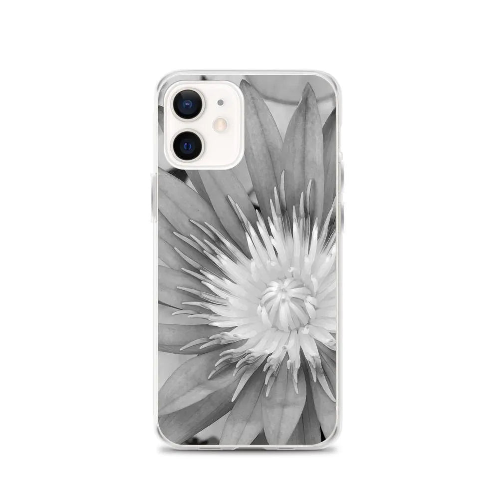 Lilliput Floral Iphone Case - Black And White - Iphone 12 - Mobile Phone Cases - Aesthetic Art