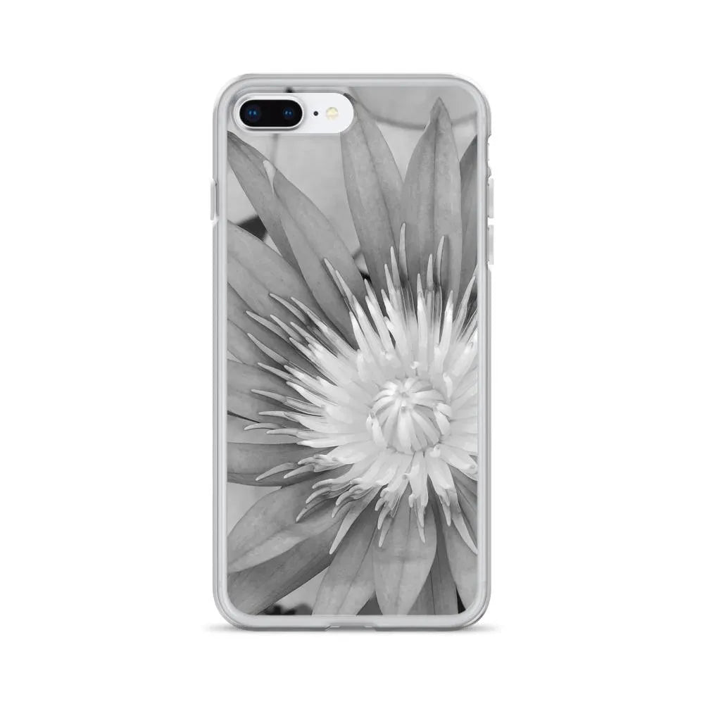 Lilliput Floral Iphone Case - Black And White - Iphone 7 Plus/8 Plus - Mobile Phone Cases - Aesthetic Art