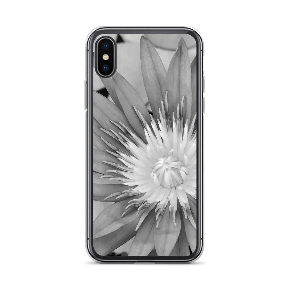 Lilliput Floral Iphone Case - Black And White - Iphone X/xs - Mobile Phone Cases - Aesthetic Art