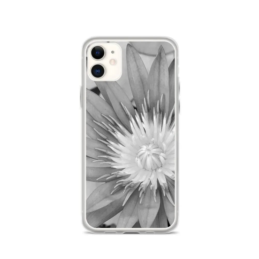 Lilliput Floral Iphone Case - Black And White - Iphone 11 - Mobile Phone Cases - Aesthetic Art