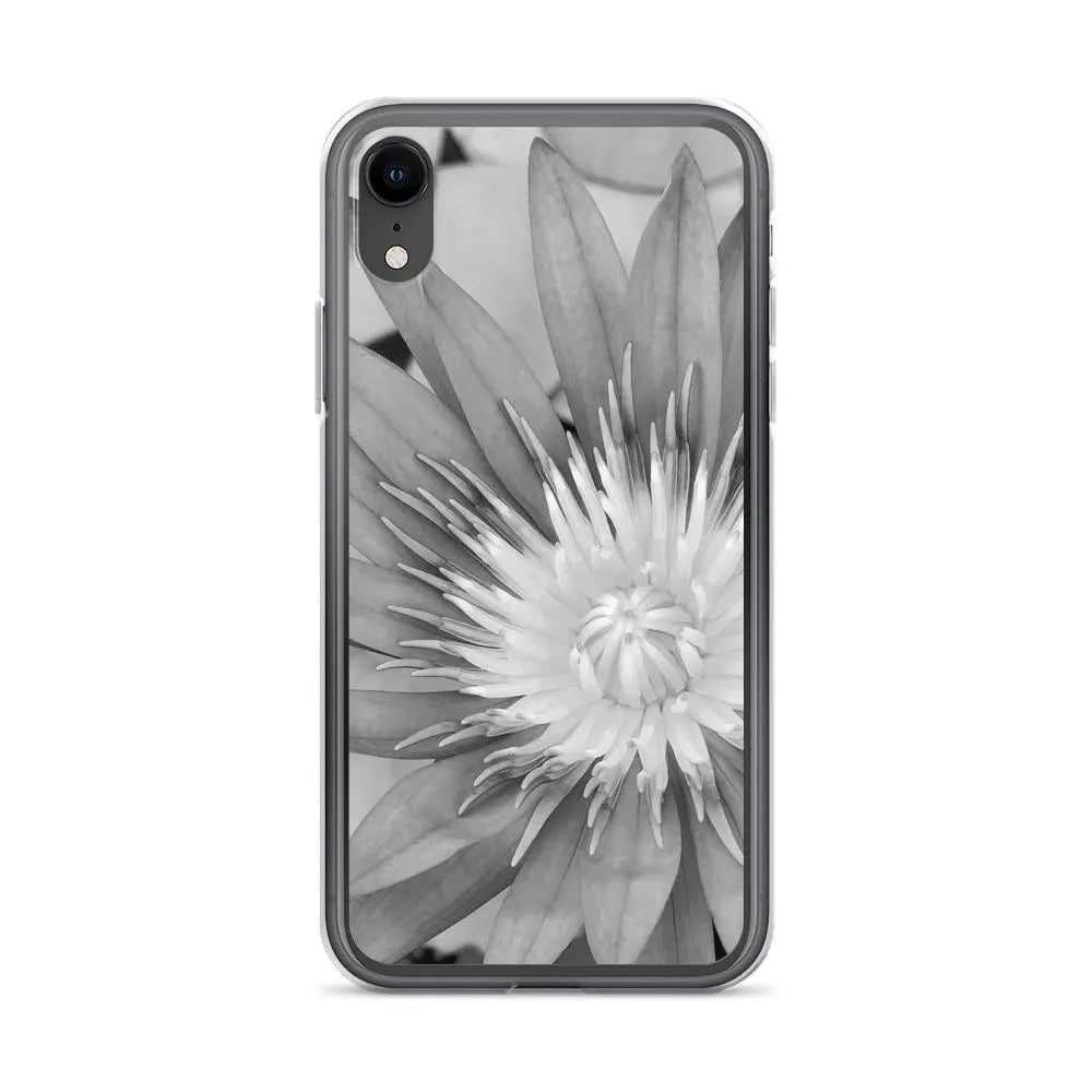 Lilliput Floral Iphone Case - Black And White - Iphone Xr - Mobile Phone Cases - Aesthetic Art