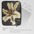 Lily - Kazumasa Ogawa Floral Art Laptop Sleeve, Laptop Sleeve Close-up Photograph White Lily Flower