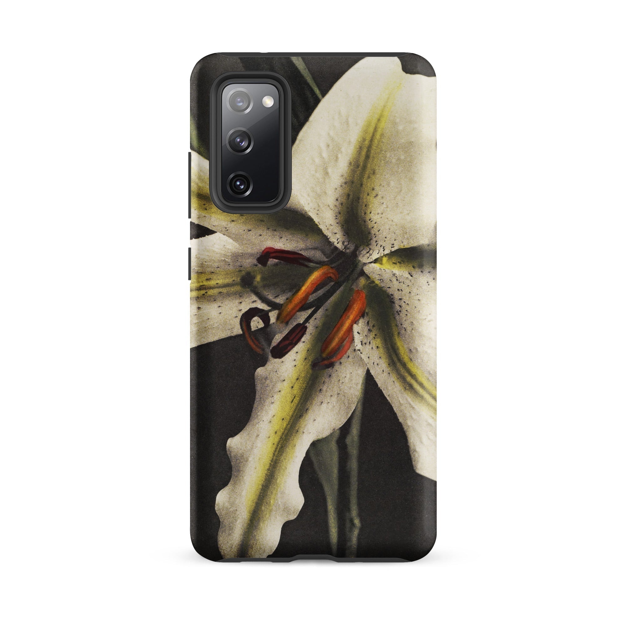 Lily Ogawa Kazumasa Floral Art Samsung Case, Galaxy S20 Fe / Matte, Smartphone White Lily Design Case