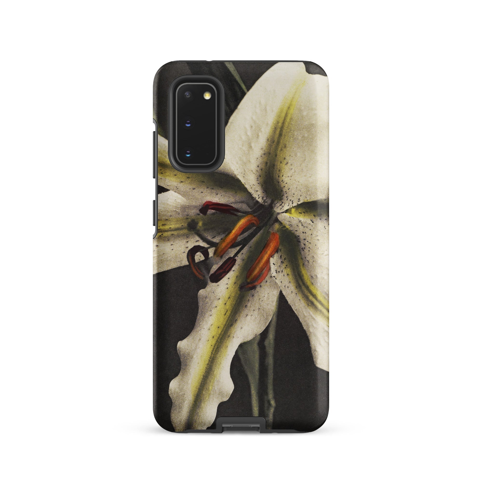 Lily Ogawa Kazumasa Floral Art Samsung Case, Galaxy S20 / Matte, Smartphone Case White Lily Flower Design