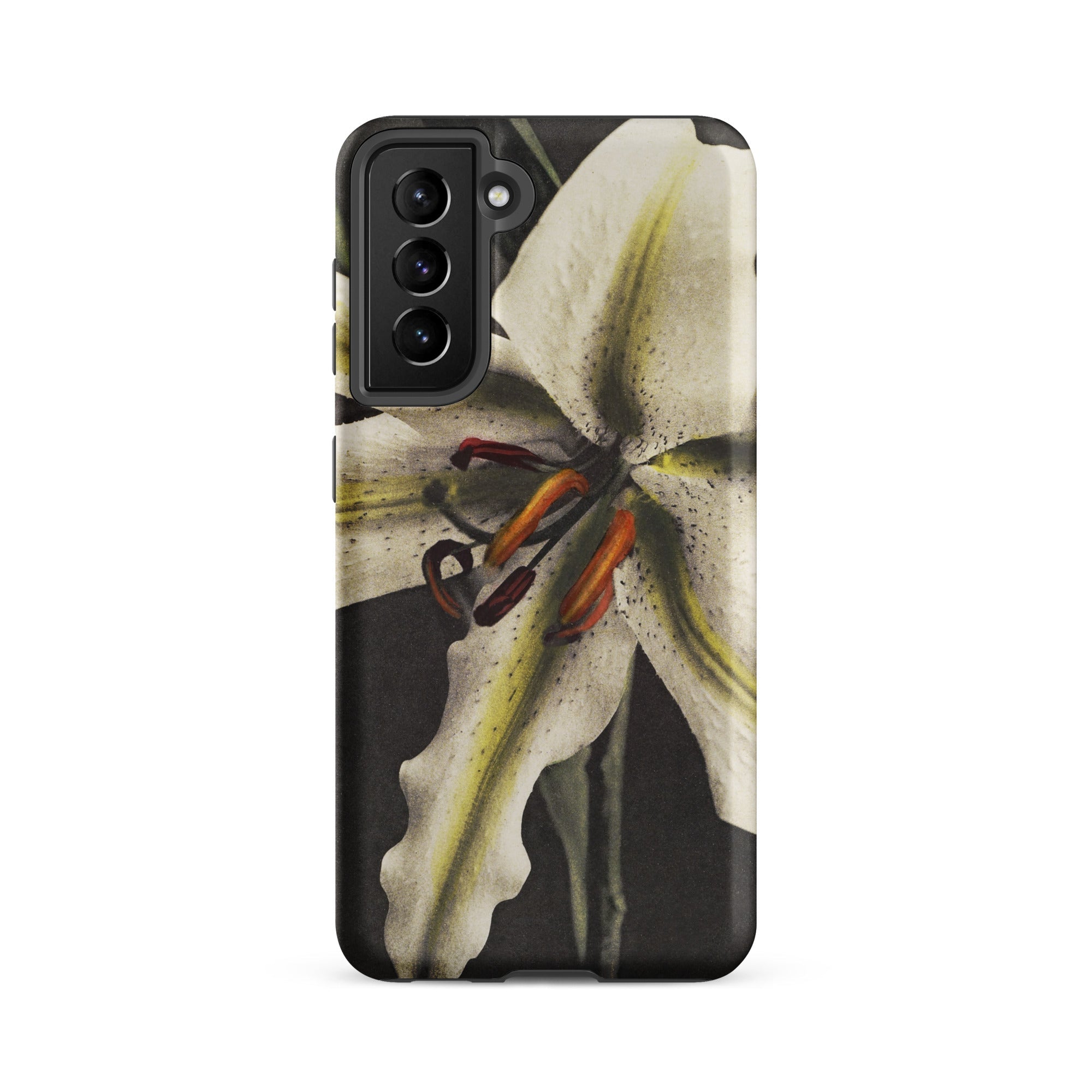 Lily Ogawa Kazumasa Floral Art Samsung Case, Galaxy S21 Fe / Matte, Phone Case White Lily Flower Design