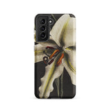 Lily - Ogawa Kazumasa Floral Art Samsung Case, Galaxy S21 / Matte, Black Smartphone Case White Lily Flower Design