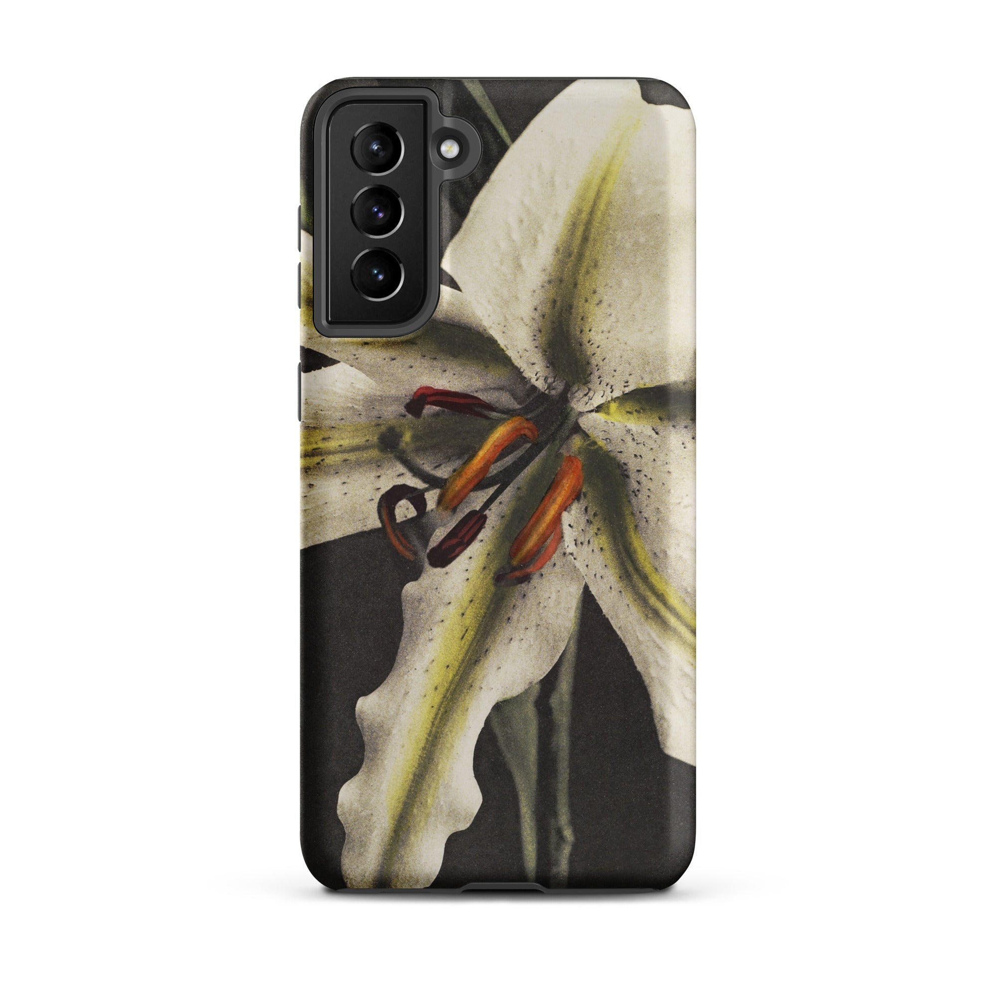 Lily Ogawa Kazumasa Floral Art Samsung Case, Galaxy S21 Plus / Matte, Smartphone Case White Lily Design