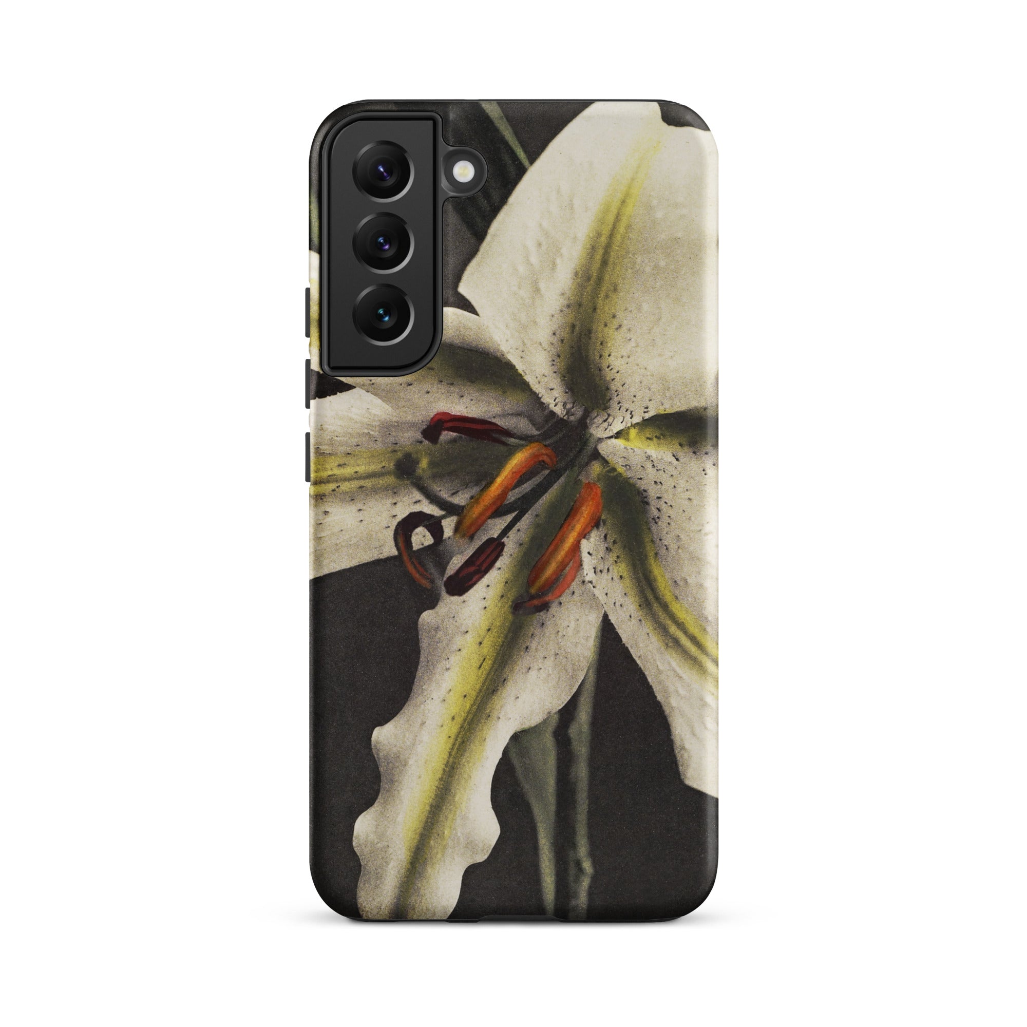 Lily Ogawa Kazumasa Floral Art Samsung Case, Galaxy S22 Plus / Matte, Phone Case White Lily Design