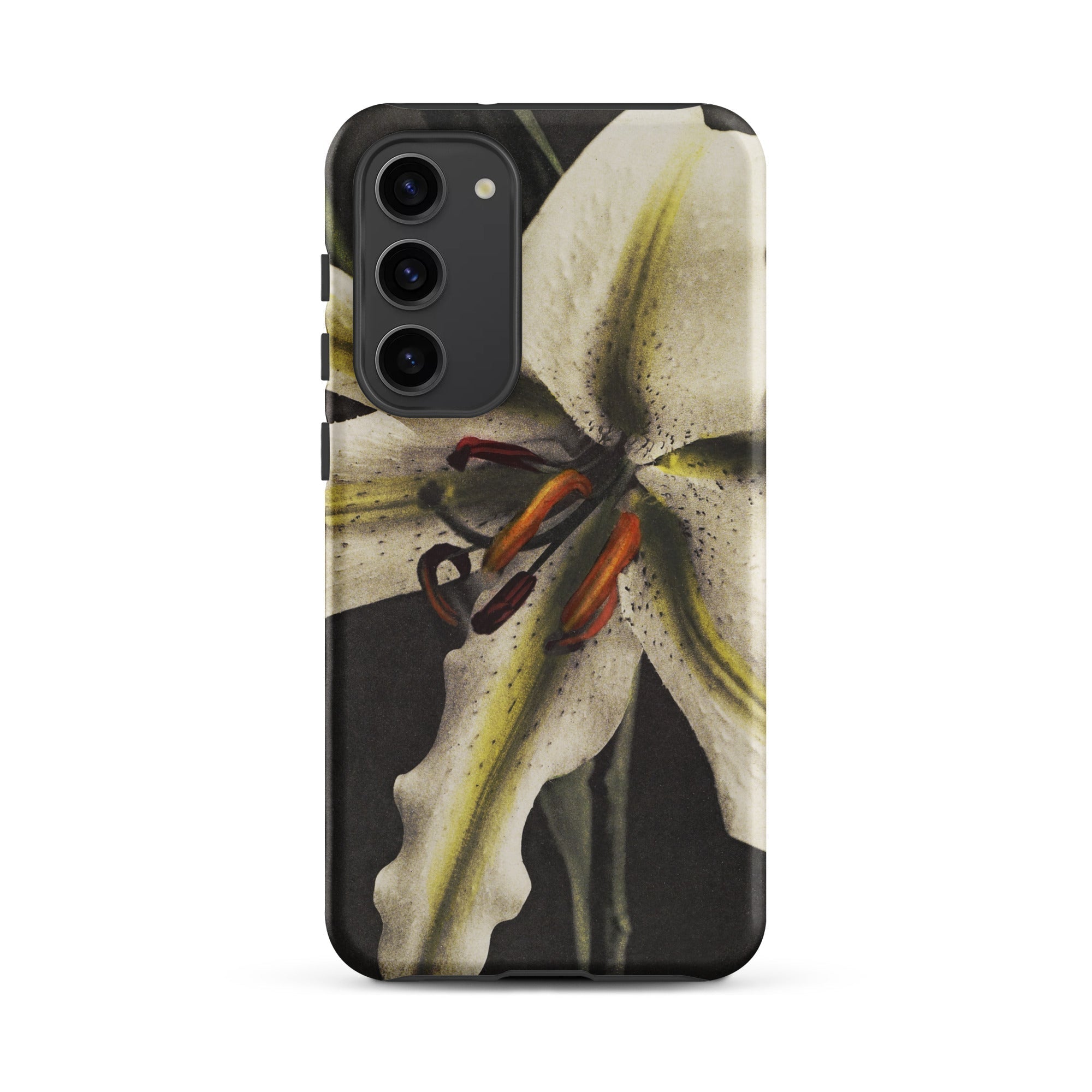 Lily Ogawa Kazumasa Floral Art Samsung Case, Galaxy S23 Plus / Matte, Smartphone Case White Lily Flower Design