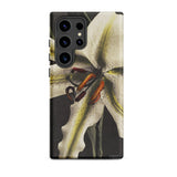 Lily - Ogawa Kazumasa Floral Art Samsung Case, Galaxy S24 Ultra / Matte, Black Smartphone Case White Lily Flower Design