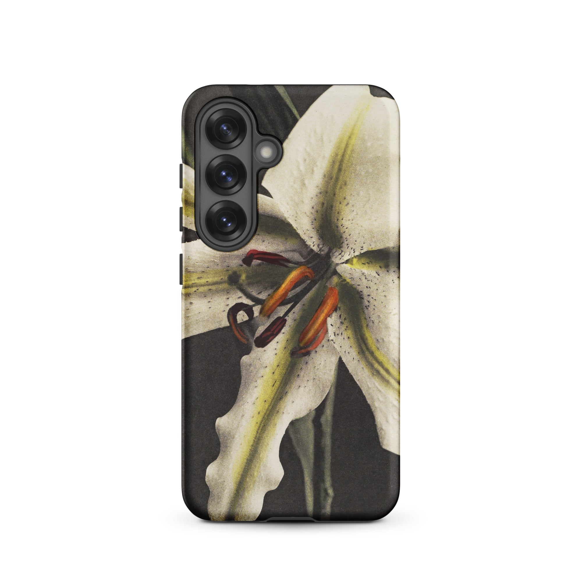 Lily Ogawa Kazumasa Floral Art Samsung Case, Galaxy S25 / Matte, Smartphone White Lily Design