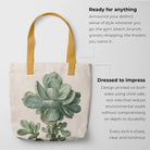 Little Green Man - Desert Trail Succulent Tote Bag Bags