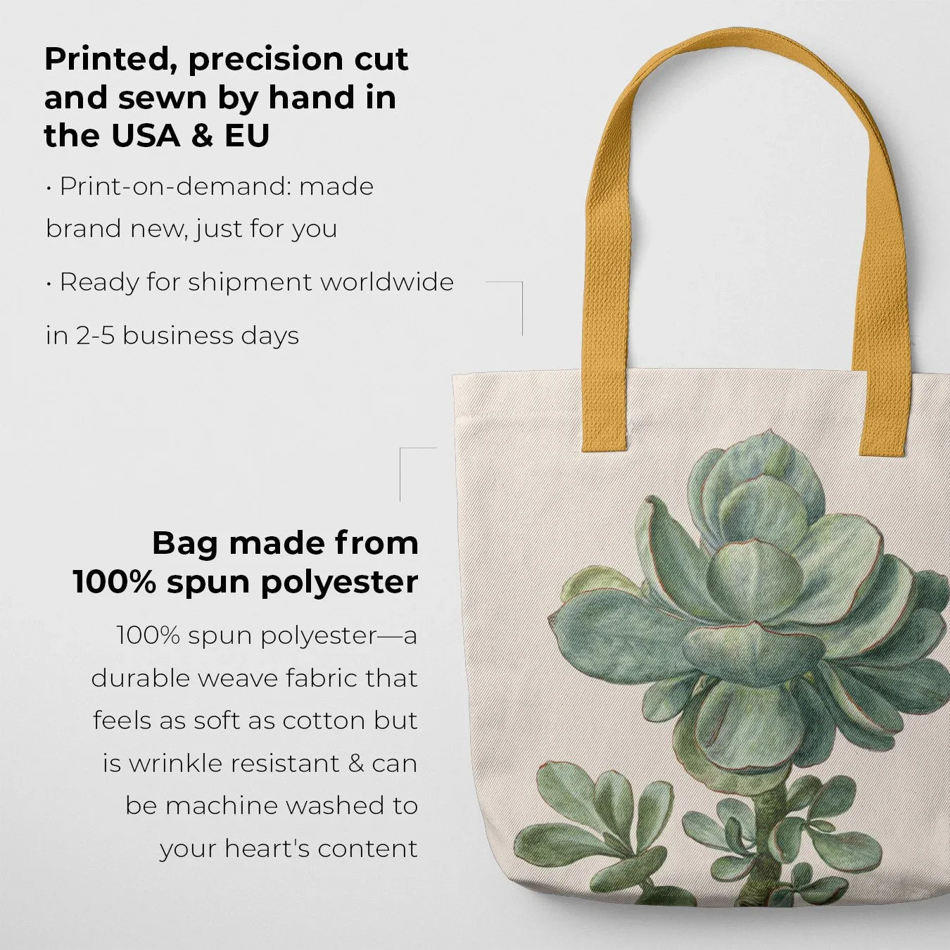 Little Green Man - Desert Trail Succulent Tote Bag Bags