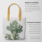 Little Green Man - Silver Bullet Succulent Tote Bag Bags