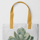 Little Green Man - Silver Bullet Succulent Tote Bag Yellow Handles Bags