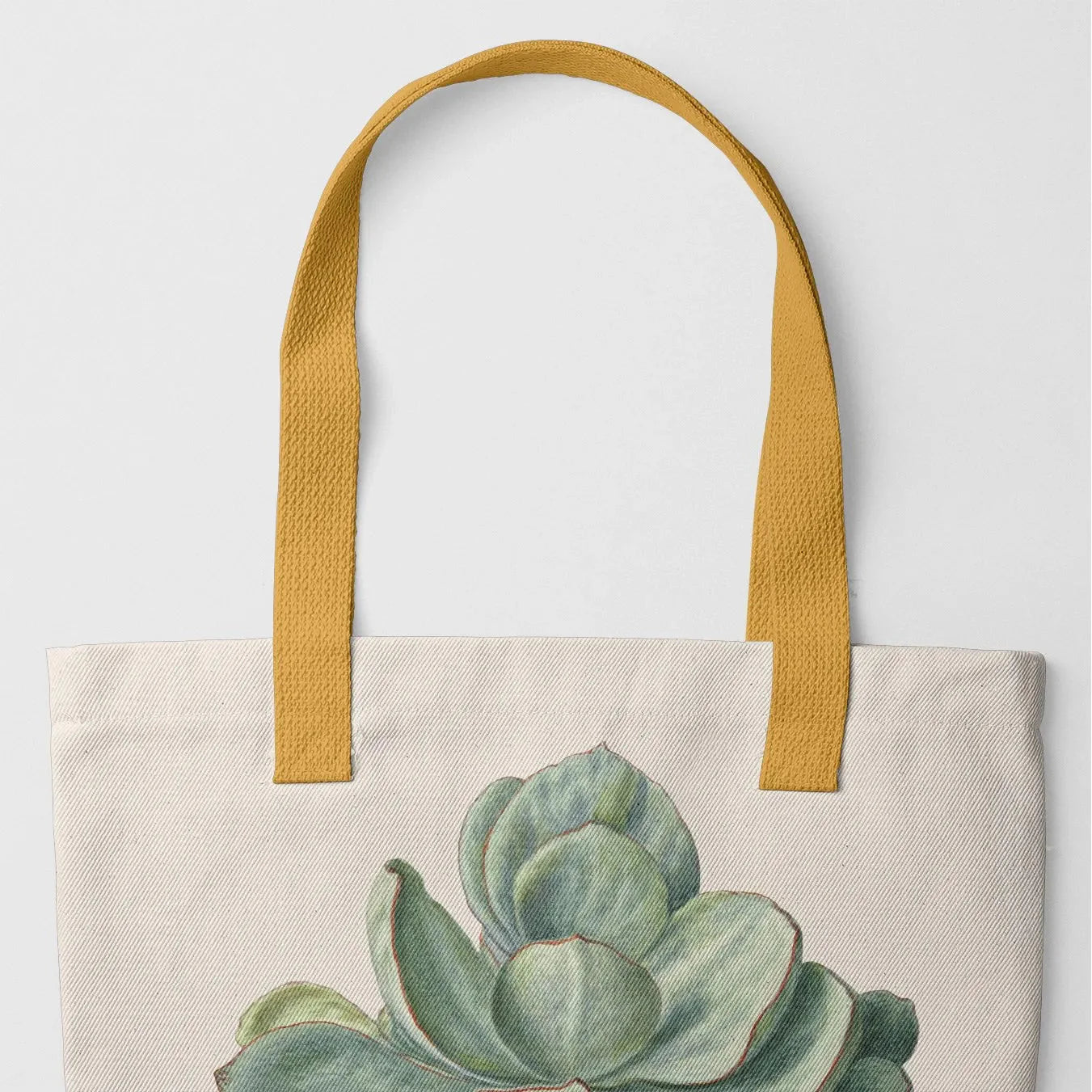 Little Green Man Tote - Desert Trail - Heavy Duty Reusable Grocery Bag - Yellow Handles - Shopping Totes - Aesthetic Art