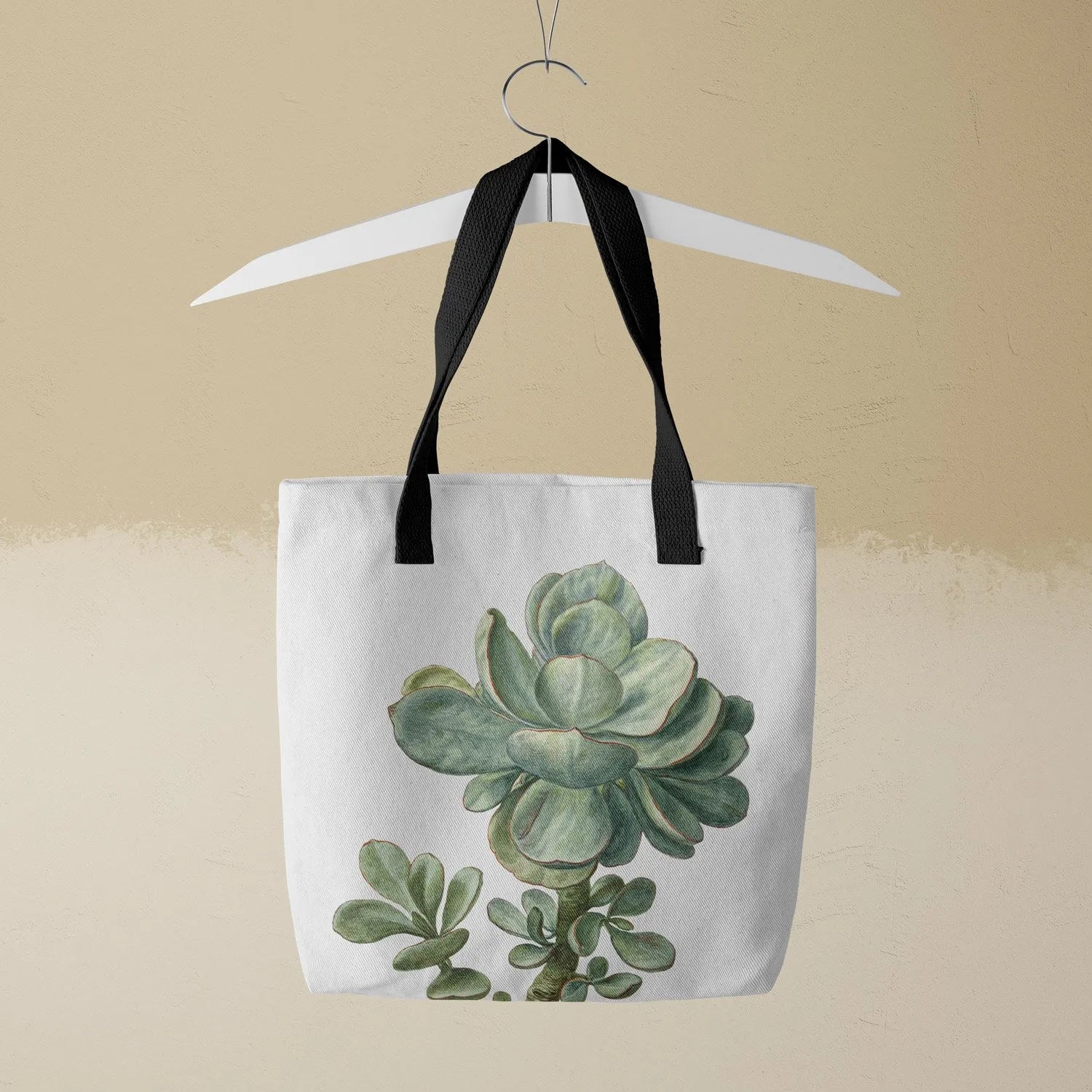 Little Green Man Tote - Silver Bullet - Heavy Duty Reusable Grocery Bag - Black Handles - Shopping Totes - Aesthetic Art