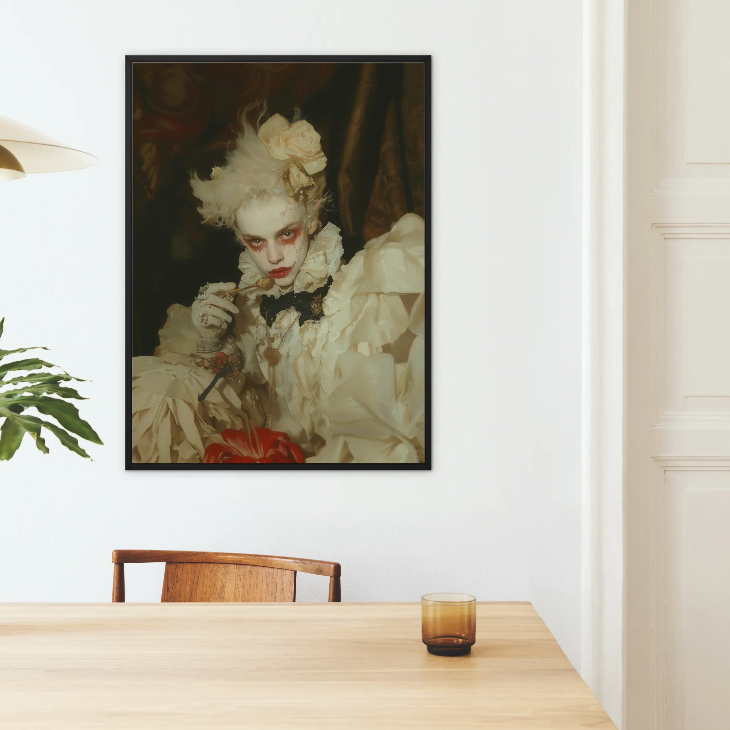 The Little Imp - Gay Devil Art Framed Canvas, Framed Portrait Ghostly Figure