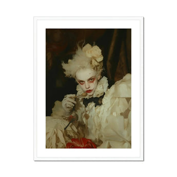 The Little Imp - Gay Devil Art Print, Figure Dramatic White Victorian-style Costume Theatrical Pale Makeup