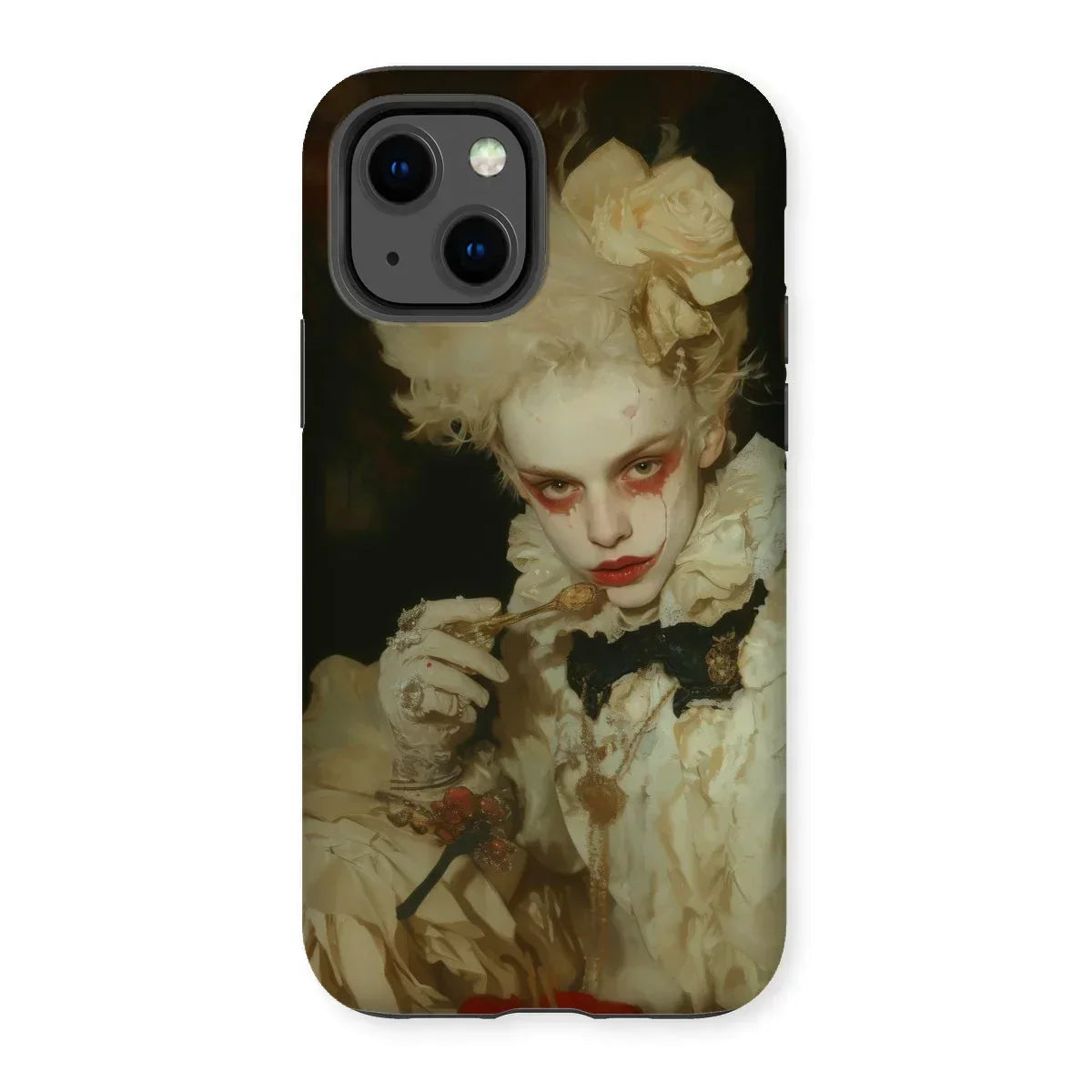 The Little Imp - Gay Devil Iphone Case, 13 / Matte, Phone Case Dramatic Portrait Pale Figure Elaborate White