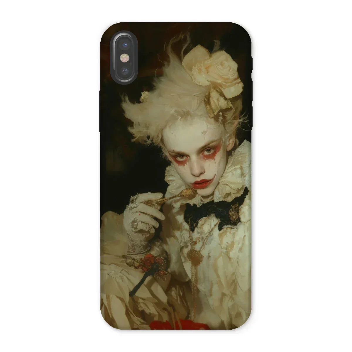 The Little Imp - Gay Devil Iphone Case, x / Matte, Phone Case Pale-faced Figure Dramatic Makeup Elaborate White
