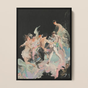 Our Little Secret - Neo-Baroque Bacchanal Framed Canvas