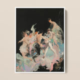 Our Little Secret - Neobarockes Bacchanal-Kunstdruck / Leinwand, 12x16’’ / 31x41cm / Weißer Rahmen, Poster Drucke & visuelle Kunstwerke, Toby Leon