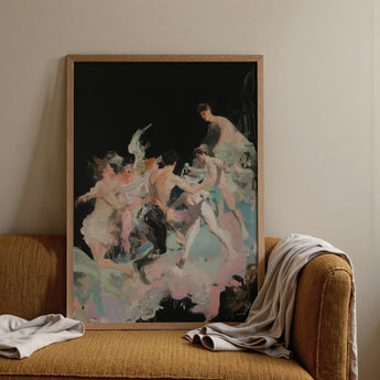 Our Little Secret - Neobarockes Bacchanal-Kunstdruck / Leinwand, Poster Drucke & visuelle Kunstwerke, Toby Leon