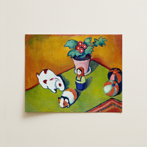 Little Walter’s Toys - August Macke Art Print / Canvas, Walter’s Toys Art, August Macke Modern, Kaleidoscopic Reverie
