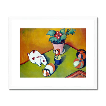 Little Walter’s Toys - August Macke Art Print, Colorful Life Painting White Teapot Decorative Balls Flower