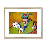 Little Walter’s Toys - August Macke Art Print, Framed Colorful Painting White Cat Decorative Vase Flowers