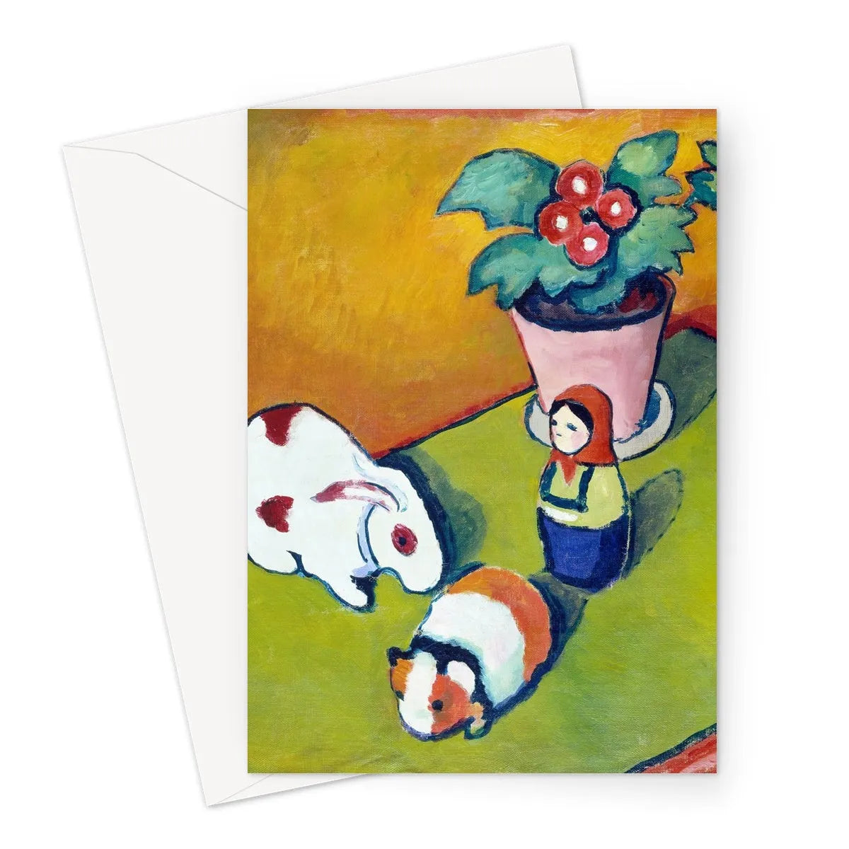 Little Walter’s Toys By August Macke Greeting Card - A5 Portrait / 1 Card - Greeting & Note Cards - Aesthetic Art