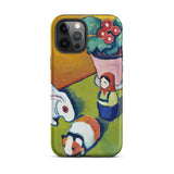 Little Walter’s Toys - August Macke Iphone Case, 12 Pro Max / Matte, Phone Case Painting Rabbit Guinea Pig Doll Flowers