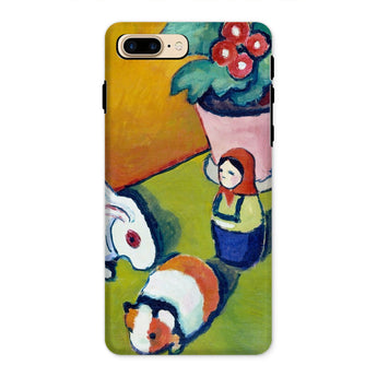 Little Walter’s Toys - August Macke Phone Case Iphone 8 Plus / Matte Colorful Abstract Painting Potted Plant Macke’s Whimsical, Wonderland,